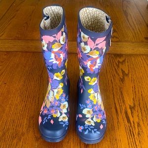 Chooka Rain Boots • Floral Boom Mid-Navy • Size 7
